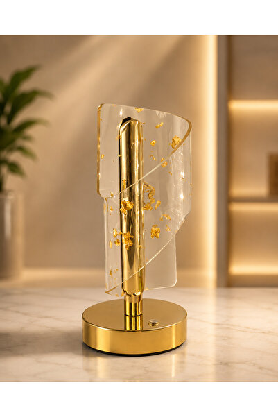 TrentonGCC Modern Gold Crystal Table Lamp – Luxury LED Decorative Bedside Lam...