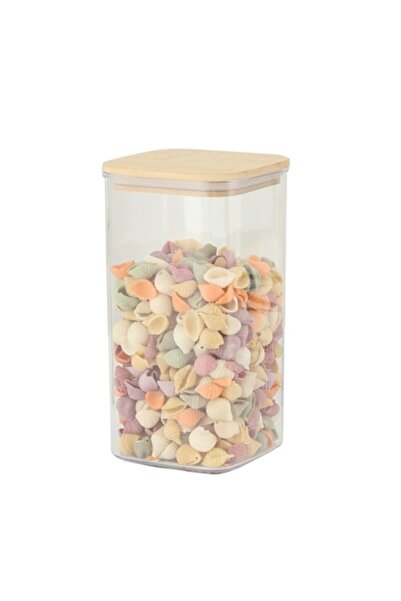DAMUR Food Storage Box, Container Type Box, Cereal Box, Plastic, Bamboo Lid, ...