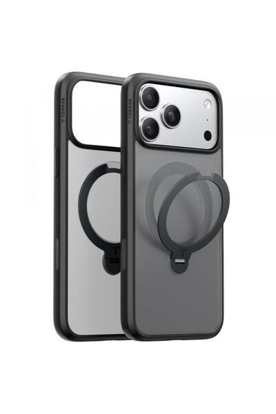 TORRAS Husă MagSafe pentru Apple iPhone 17 Pro Max, Torras, Ostand Spin (Negru)