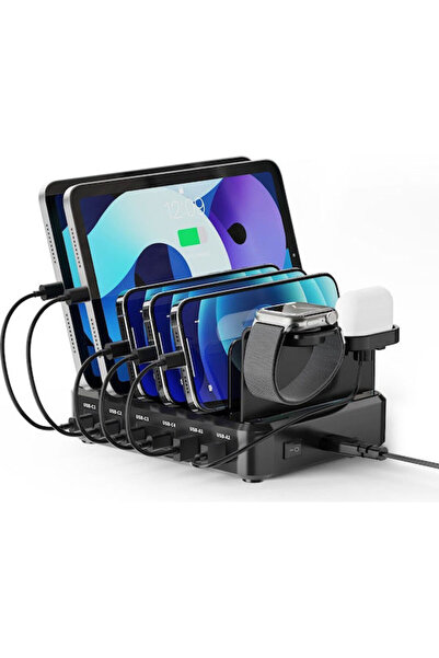 Ewent Σταθμός Φόρτισης με 2 Θύρες Εξόδου USB-A και 4 Θύρες Εξόδου USB-C, Παρο...