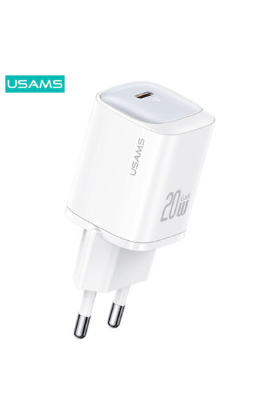 Usams Φορτιστής χωρίς καλώδιο GaN με θύρα USB-C, 20W Power Delivery, Λευκός (...