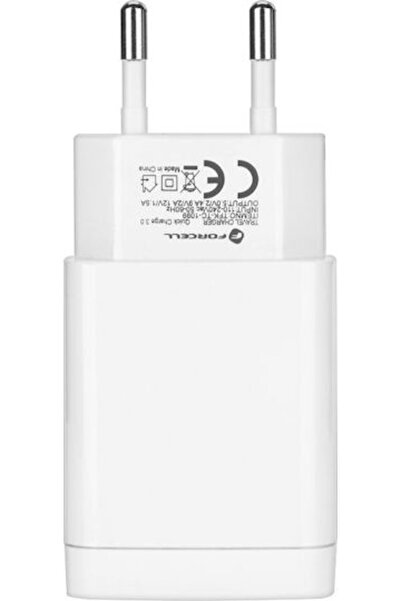Forcell Φορτιστής χωρίς καλώδιο με θύρα USB-A, Quick Charge 3.0, Λευκός (Φορτ...