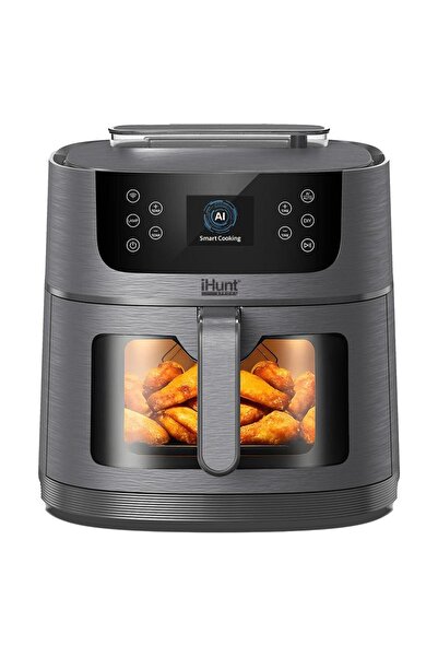 iHunt Bro Φριτέζα Αέρος AI Steam με Σχάρα Περιστροφής, 1800W, 8L, Wi-Fi, 12 Π...