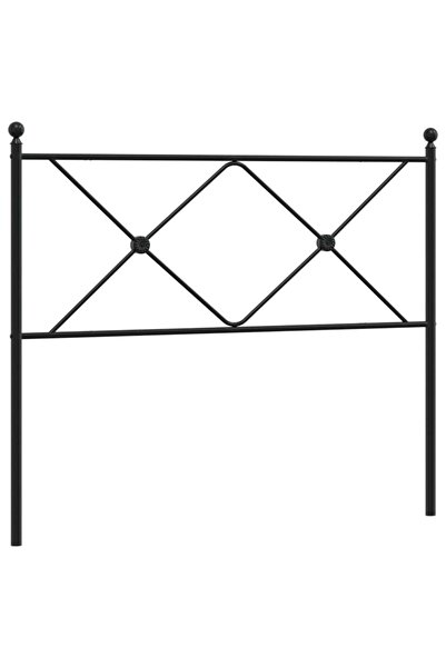 vidaxl Metal replacement headboard, black, 100 cm