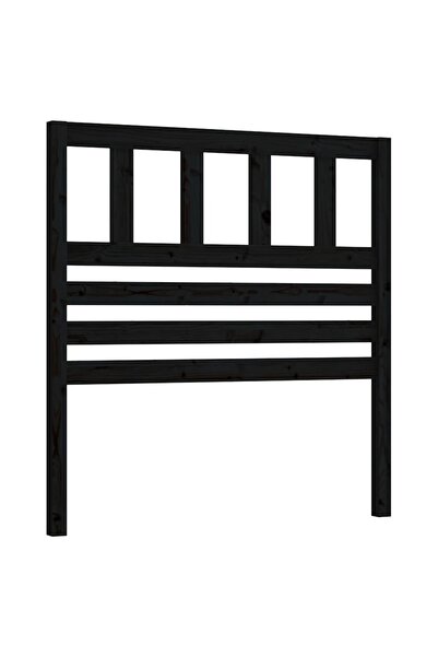 vidaxl Tăblie de pat, negru, 106x4x100 cm, lemn masiv de pin