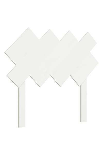 vidaxl Bedside table, white, 92x3x81 cm, solid pine wood