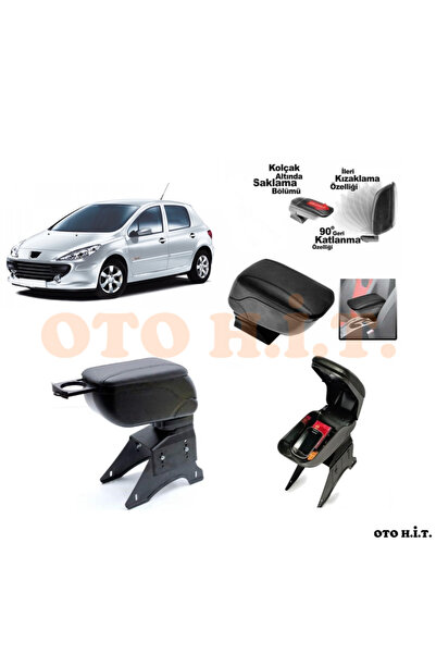 OTO H.İ.T. PEUGEOT 307 Uyumlu Kol Dayama Ve Kolçak Sürgülü Bardaklıklı Ayarla...