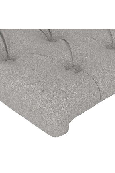 vidaxl Tăblie de pat, gri deschis, 90x7x78/88 cm, textil