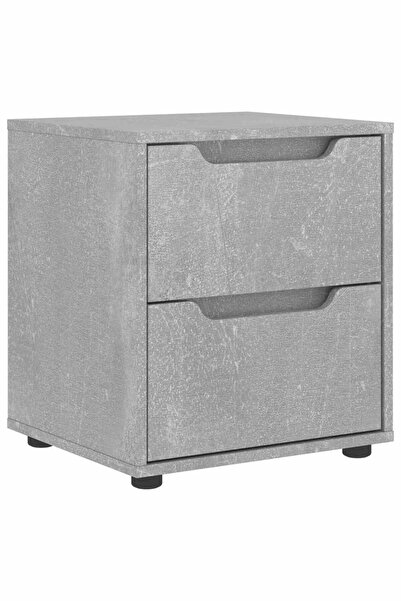 vidaxl Noptiera "VISNES" Beton Gri 45x40x50 cm Lemn prelucrat