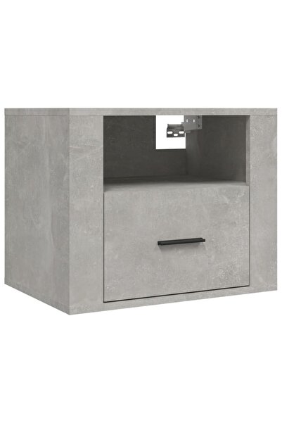 vidaxl Noptieră de perete, gri beton, 50x36x40 cm