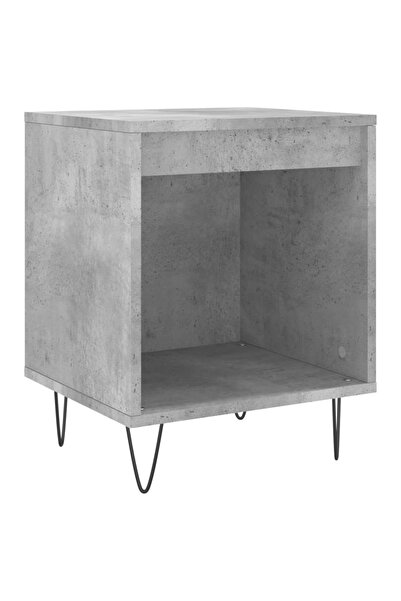 vidaxl Noptieră, gri beton, 40x35x50 cm, lemn compozit