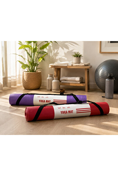 HOME AURAA Yoga Mat Assort -1730 X 610 X 4MM - Red I Blue I Purple
