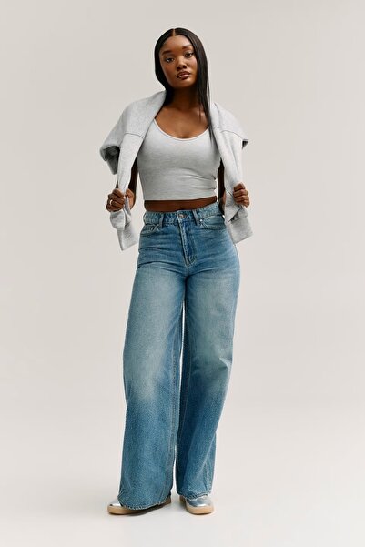 Guess Alba Rhinestones Loose Fit Kadın Jean Pantolon W6GA26D0970