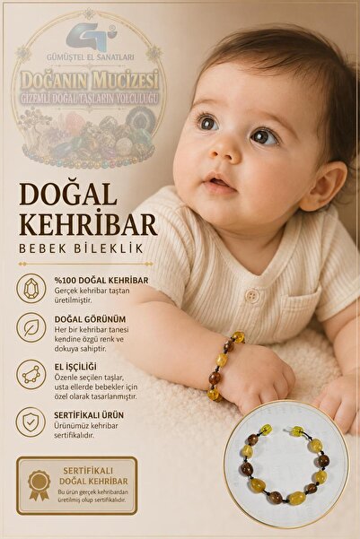 GÜMÜŞTEL EL SANATLARI سوار الطفل من العنبر المعتمد
