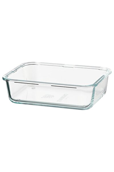 IKEA 365+ Food container, rectangular/glass, 1.0 l