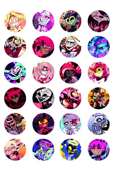 nihonwosekai Set anime naljepnica Hazbin Hotel 24 komada