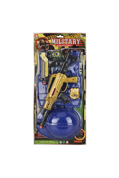 PlayFun Military Rifle Top Bottom Set with Helmet and Shield 6511110040922