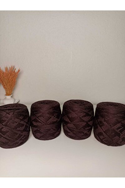 kartopya Acı Kahve Renkli İtalyan Merserize Koton Örgü İpi 400gr(4x100 Gr)