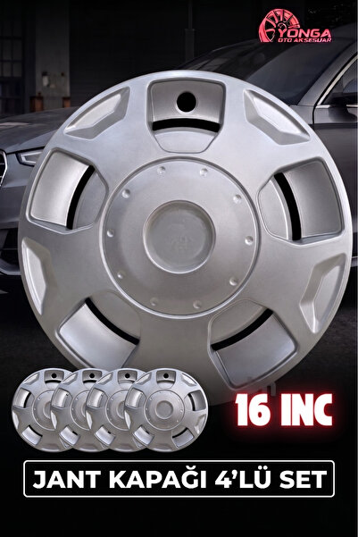 YONGA OTO AKSESUAR FORD TRANSİT 16 İnç Kırılmaz Jant Kapağı 4 Adet Gümüş + 4 ...