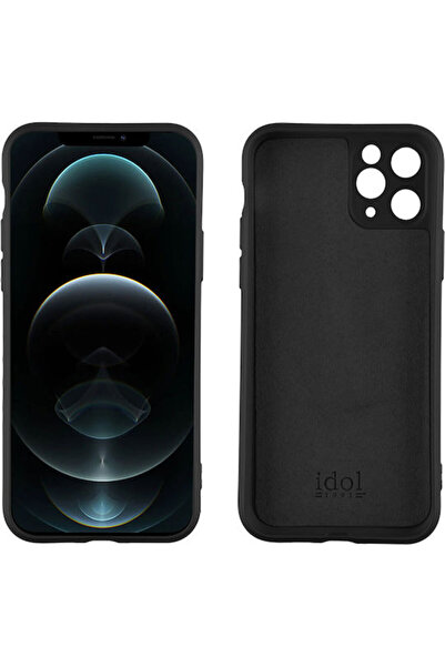 Other Idol 1991 Βελούδινη Μαύρη Θήκη Πλάτης Σιλικόνης (iPhone 12 / 12 Pro) Κω...