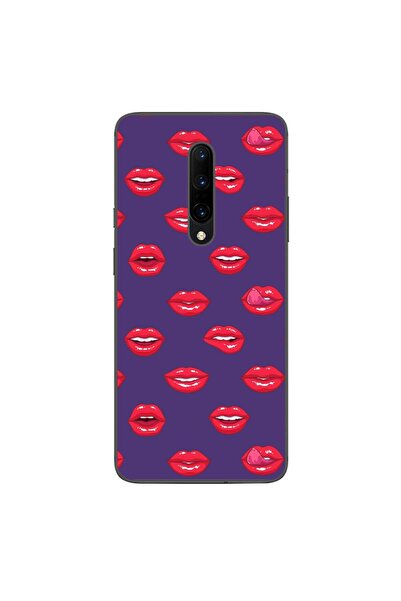 OEM Case compatible with OnePlus 7 Pro Silicone Gel Tpu Lips Pattern
