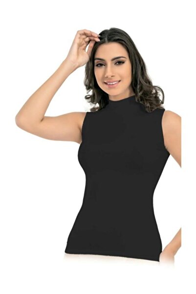 BENALİ Women's 840 Half-Necked Zero Sleeve Bodysuit