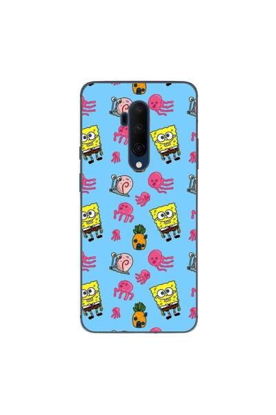 OEM Husa compatibila cu OnePlus 7T Pro Silicon Gel Tpu Model Spongebob Pattern