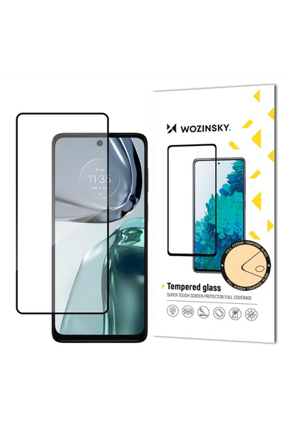 WOZINSKY Super Durable Full Glue Tempered Glass Full Screen With Frame Case F...
