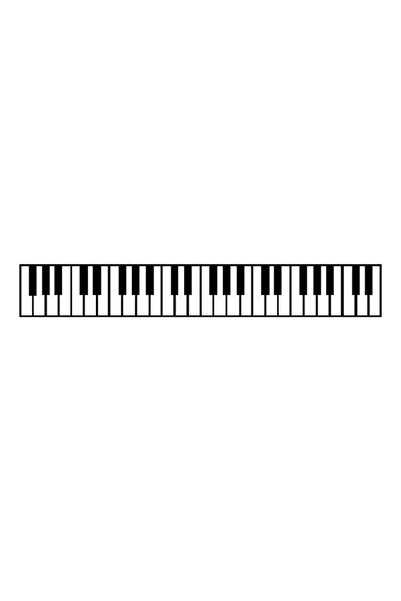 sharpdo Generic Piano Wall Sticker White 200X30centimeter