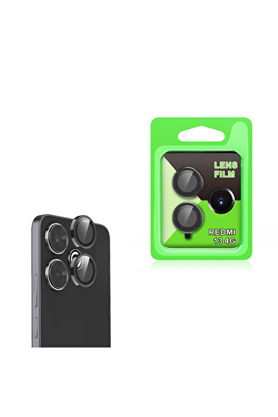 noktaks Redmi 13 4g Compatible Camera Lens Protector Cl-07 T35761 - Black