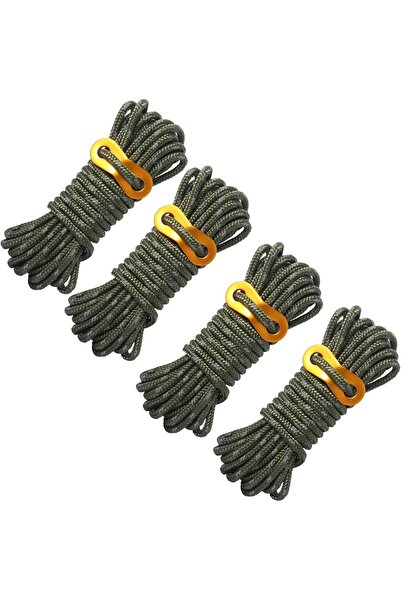 Arabest Camping Tent Guy Ropes,Outdoor Guy Lines,Aluminum Alloy Buckle,Reflec...