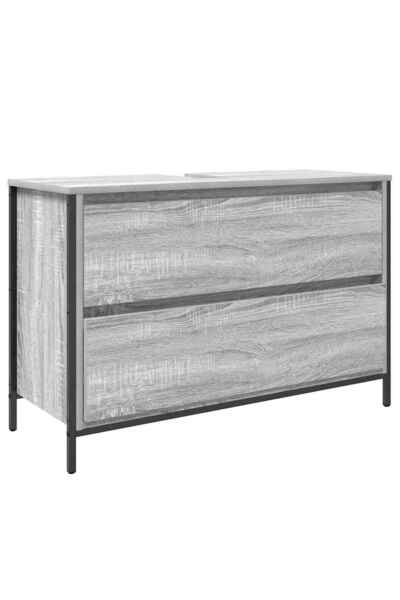 vidaxl Bathroom cabinet with drawers Sonoma Grey 90x34.5x60 cm