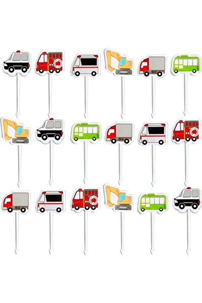 Arabest 24-pcs Vehicle Food Picks for Kids,Transport Car Bento Picks,Lunch Bo...