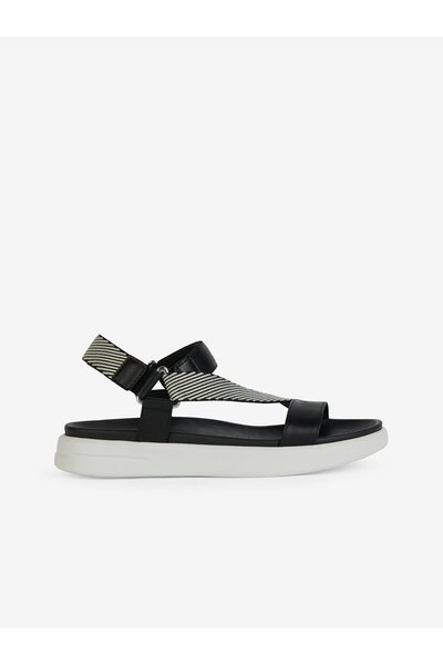 Geox Sandale negre de damă din piele Xand