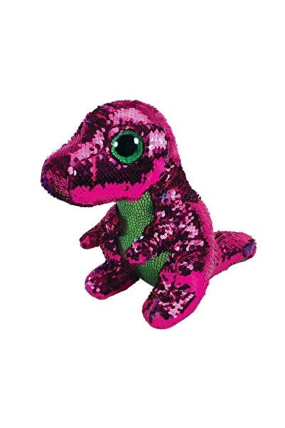 AS COMPANY Ty Beanie Boos Flippables Χνουδωτό Sequin Δράκος Ροζ - Πράσινος 23...