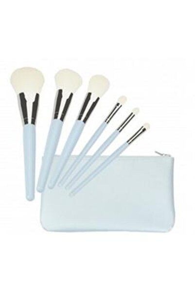 MIMO Set of 6 Blue Makeup Brushes - Makeup Brush Blue, 6 pcs