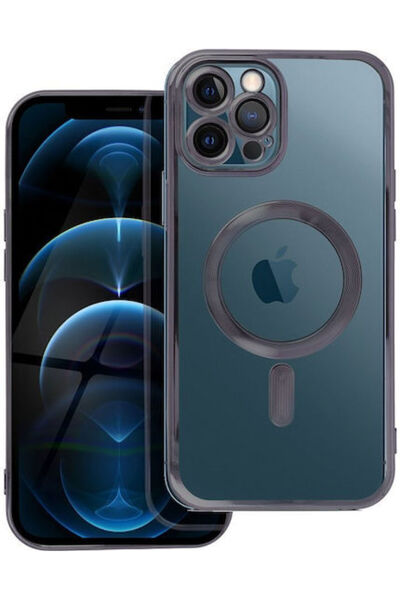 OEM Electro Mag Κάλυμμα Πλάτης Σιλικόνης Μαύρο (iPhone 12 Pro Max)
