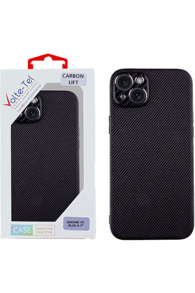 Other Volte-Tel Carbon Lift Πίσω Κάλυμμα Σιλικόνης Μαύρο (iPhone 15 Plus)