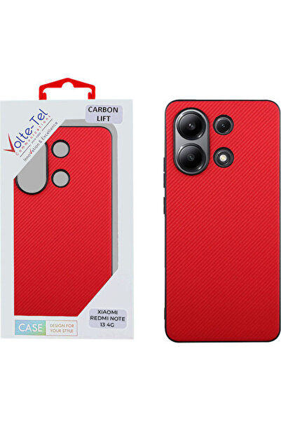 Other Volte-Tel Carbon Lift Κόκκινο Κάλυμμα Πλάτης Σιλικόνης (Redmi Note 13 4G)