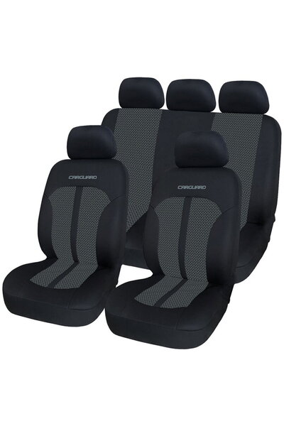CarGuard Huse universale premium pentru scaune auto gri+negru -
