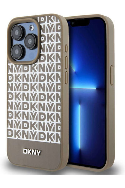 Dkny Θήκη Magsafe από δερματίνη PU με επαναλαμβανόμενο σχέδιο και ρίγα στο κά...