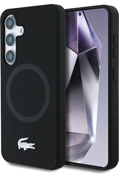 Lacoste Λογότυπο Croc Πίσω Κάλυμμα Σιλικόνης Ασημί (Galaxy S25) Κωδικός: LCHM...
