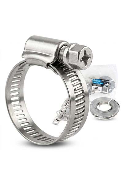 GEKO SET 10 COLIERE FURTUN CU BANDA METALICA 8MM X 3M