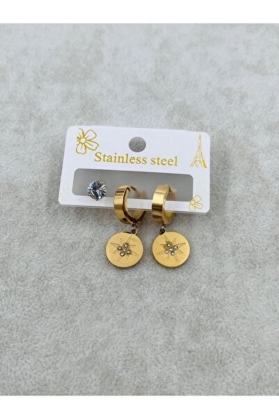 Bozhi Earrings Steel Gold Elegant Gift