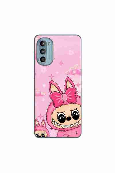 OEM Husa compatibila cu Motorola Moto G52 Silicon Gel Tpu Model Labubu Pink F...