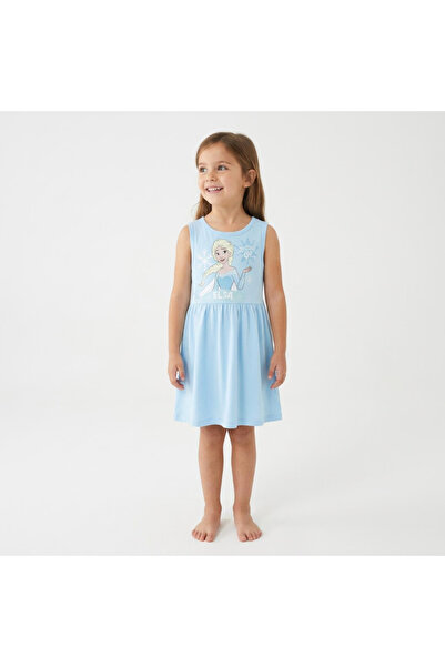 Disney Frozen Rochie din bumbac fără mâneci, Frozen Disney Let it Go Albastru