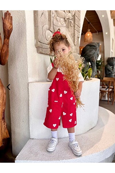 Alvadonna Heart Patterned Girls' Jumpsuit (T-Shirt Not Included)