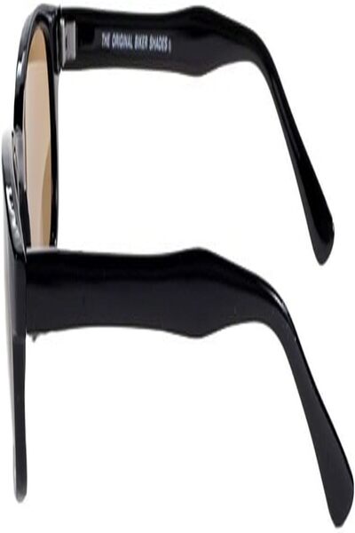 Pacific Coast Biker Sunglasses (Black Frame/Dark Grey Lens)