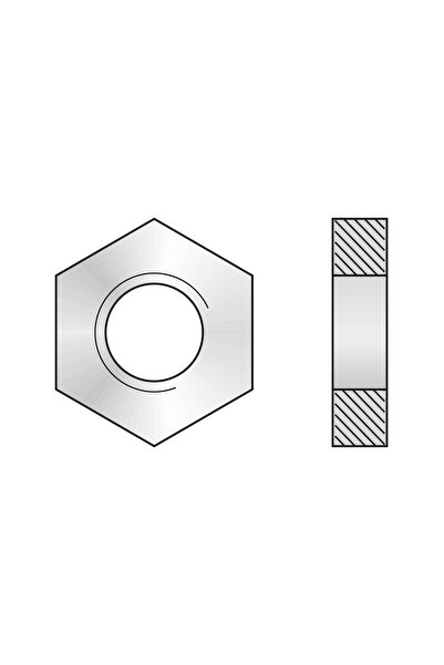 Rocast Set 100 x Piulita Hexagonala Joasa Forma B 439 Otel Gr.4 Zincat-M10