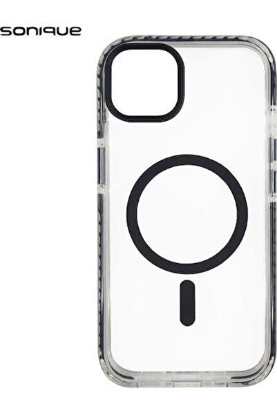 Other Σονίκ Μαγνητική Πίσω Θήκη Σιλικόνης Μαύρη (iPhone 15 Plus)